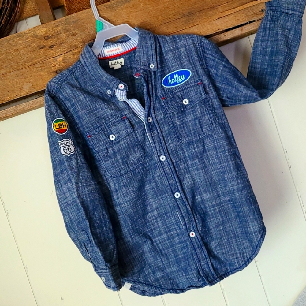 💙 Hatley buttin up denim shirt 💙